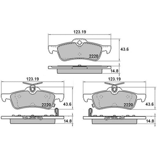 RDA GP Max Brake Pad Set Rear RDB2220