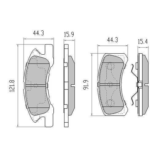 RDA Phantom Ceramic Brake Pad Set Front RDC2142