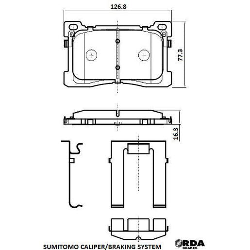 RDA Phantom Ceramic Brake Pad Set Front RDC2434