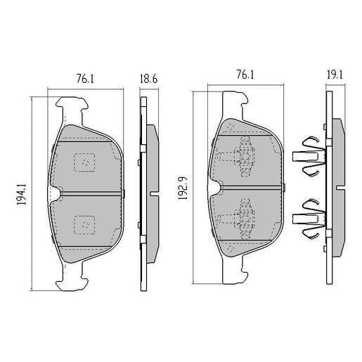 RDA GP Max Brake Pad Set Front RDB2198