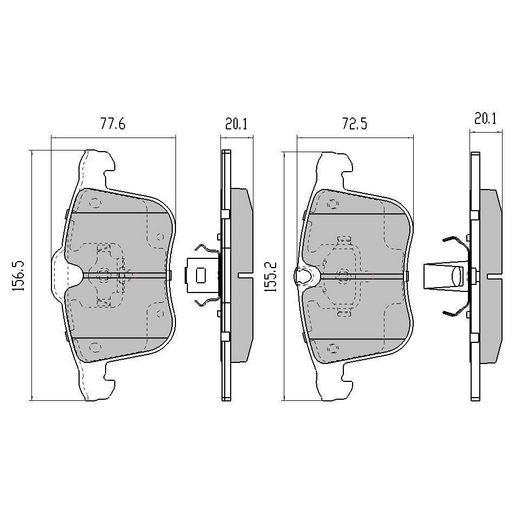 RDA GP Max Brake Pad Set Front RDB2128