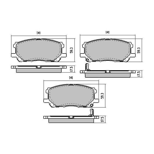 RDA GP Max Brake Pad Set Front RDB1517