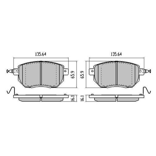 RDA GP Max Brake Pad Set Front RDB1516