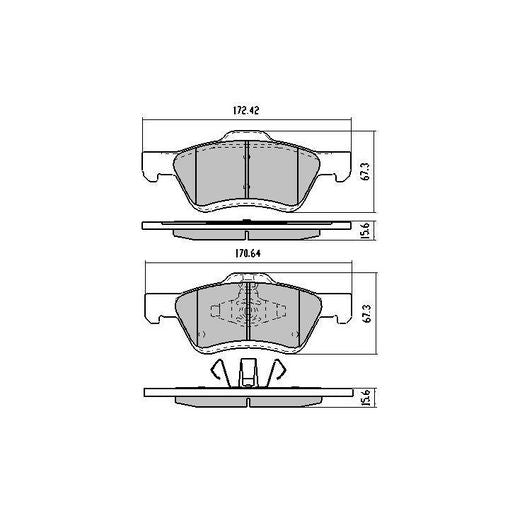 RDA GP Max Brake Pad Set Front RDB1938