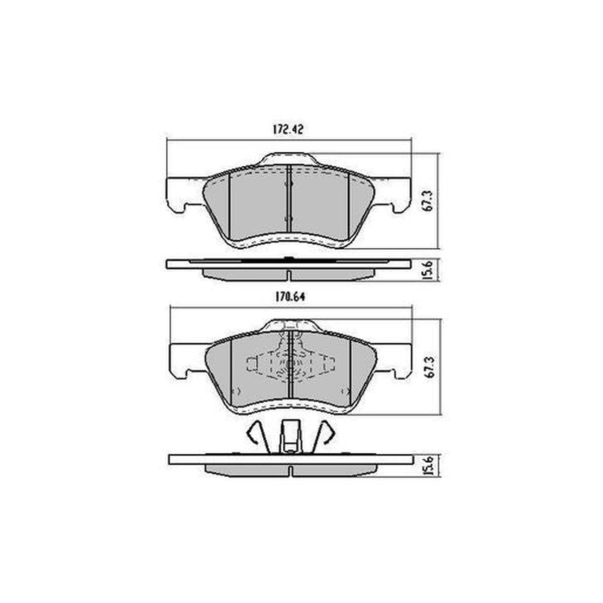 RDA GP Max Brake Pad Set Front RDB1938