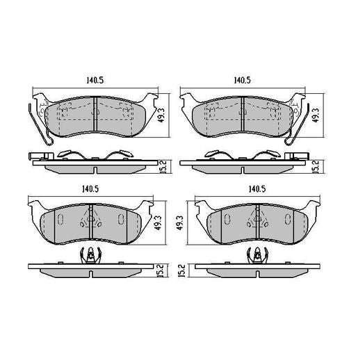RDA GP Max Brake Pad Set Rear RDB1937