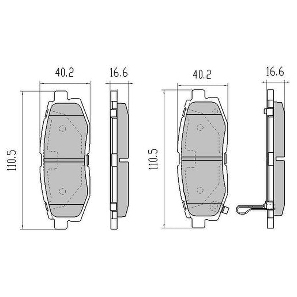 RDA Phantom Ceramic Brake Pad Set Rear RDC2092