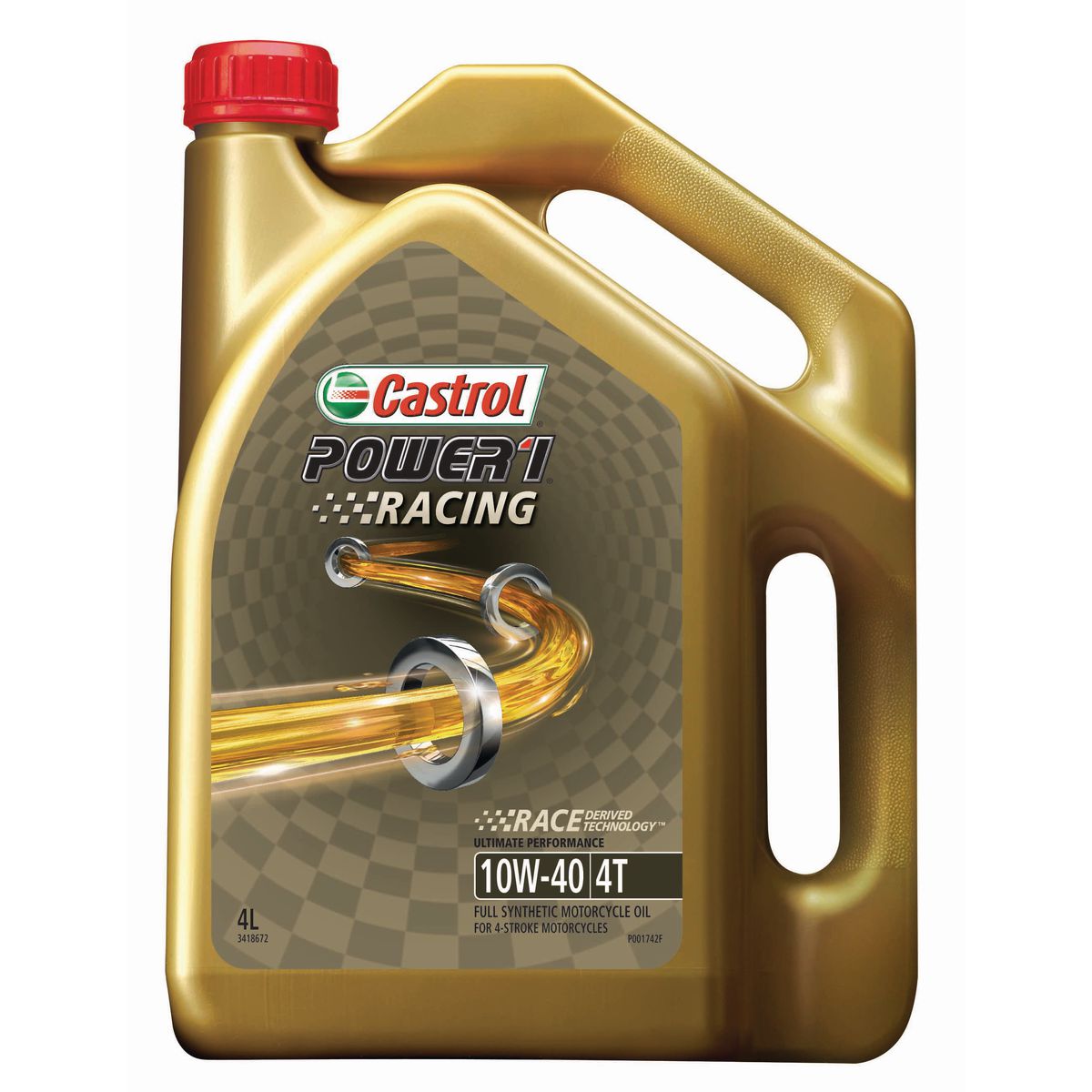 Castrol POWER1 Racing Full Synthetic Engine Oil 4T 10W-40 4L 3418672