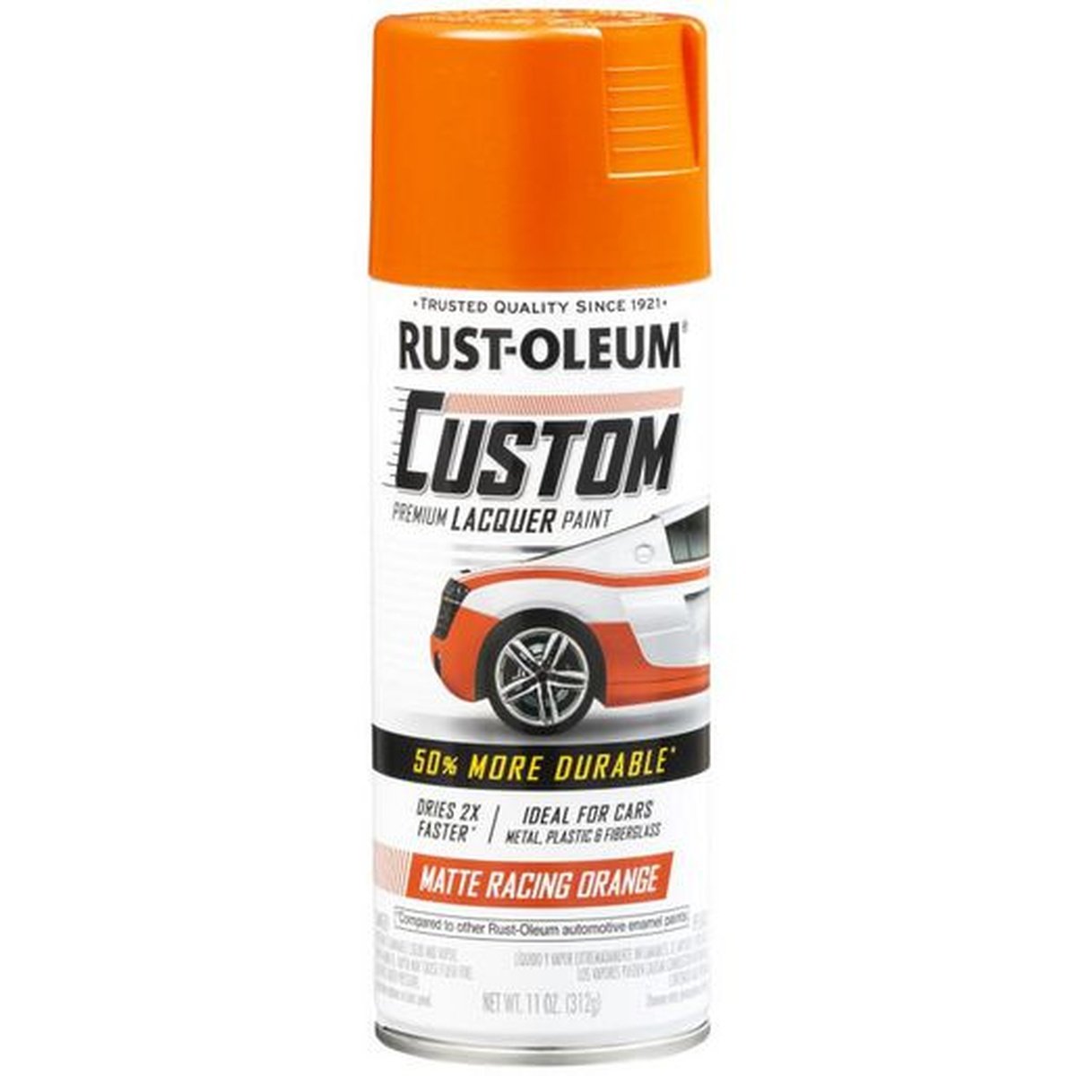 Rust-Oleum Premium Custom Lacquer Matte Racing Orange 311g 340564