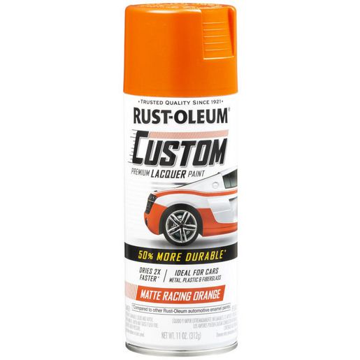 Rust-Oleum Premium Custom Lacquer Matte Racing Orange 311g 340564