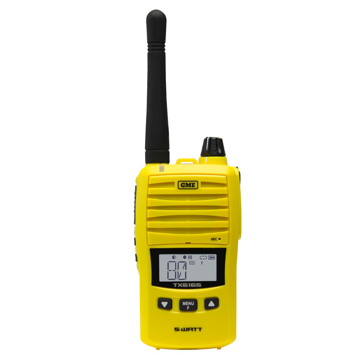 GME 5/1W IP67 UHF CB Handheld Radio Yellow