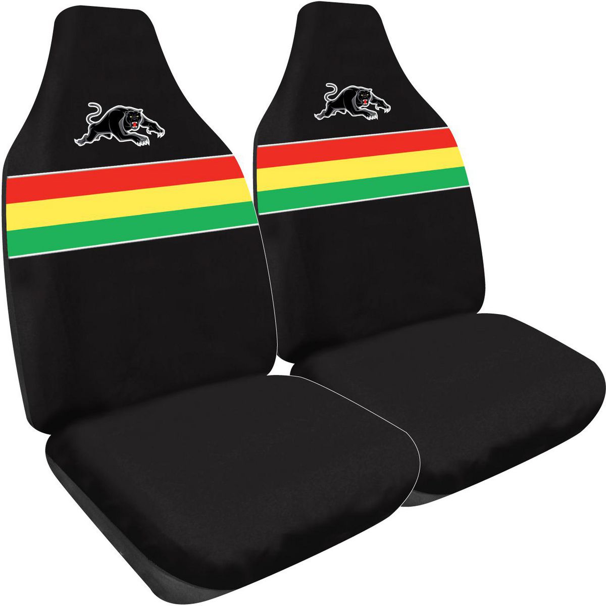 NRL Front Car Seat Covers Polyester, Panthers - Pair PPNRLPAN6/2