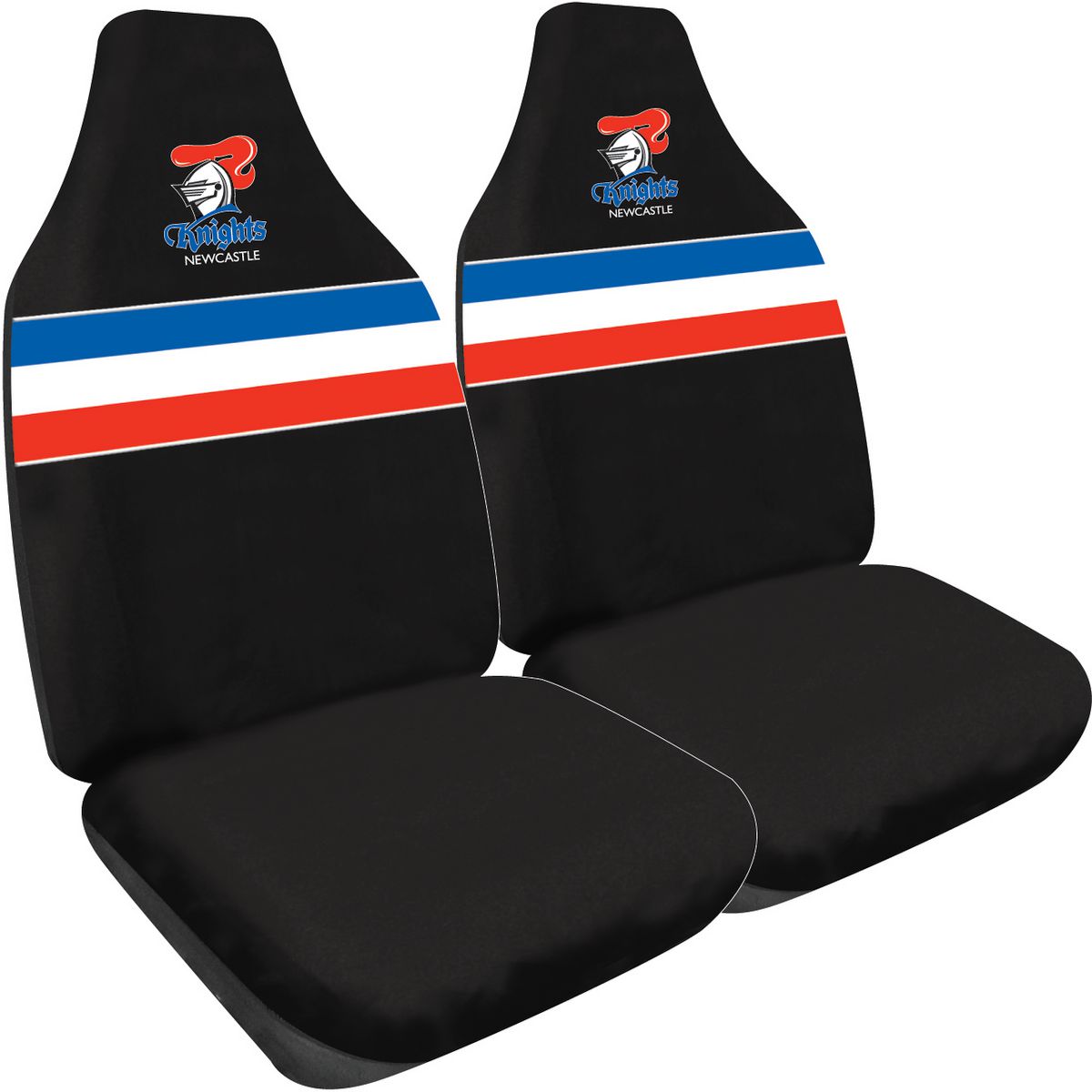 NRL Front Car Seat Covers Polyester, Knights - Pair PPNRLKNI6/2