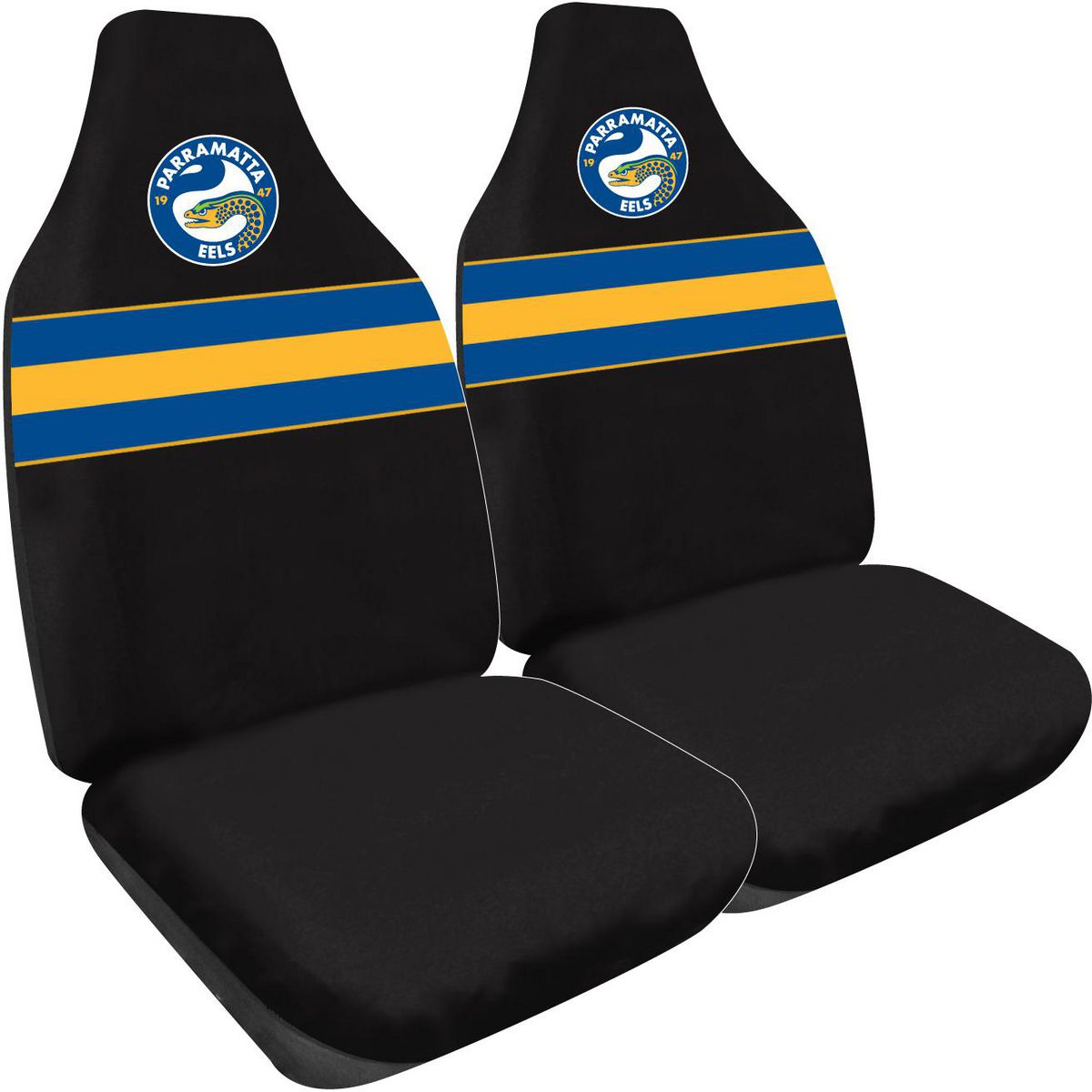 NRL Front Car Seat Covers Polyester, Eels - Pair PPNRLEEL6/2