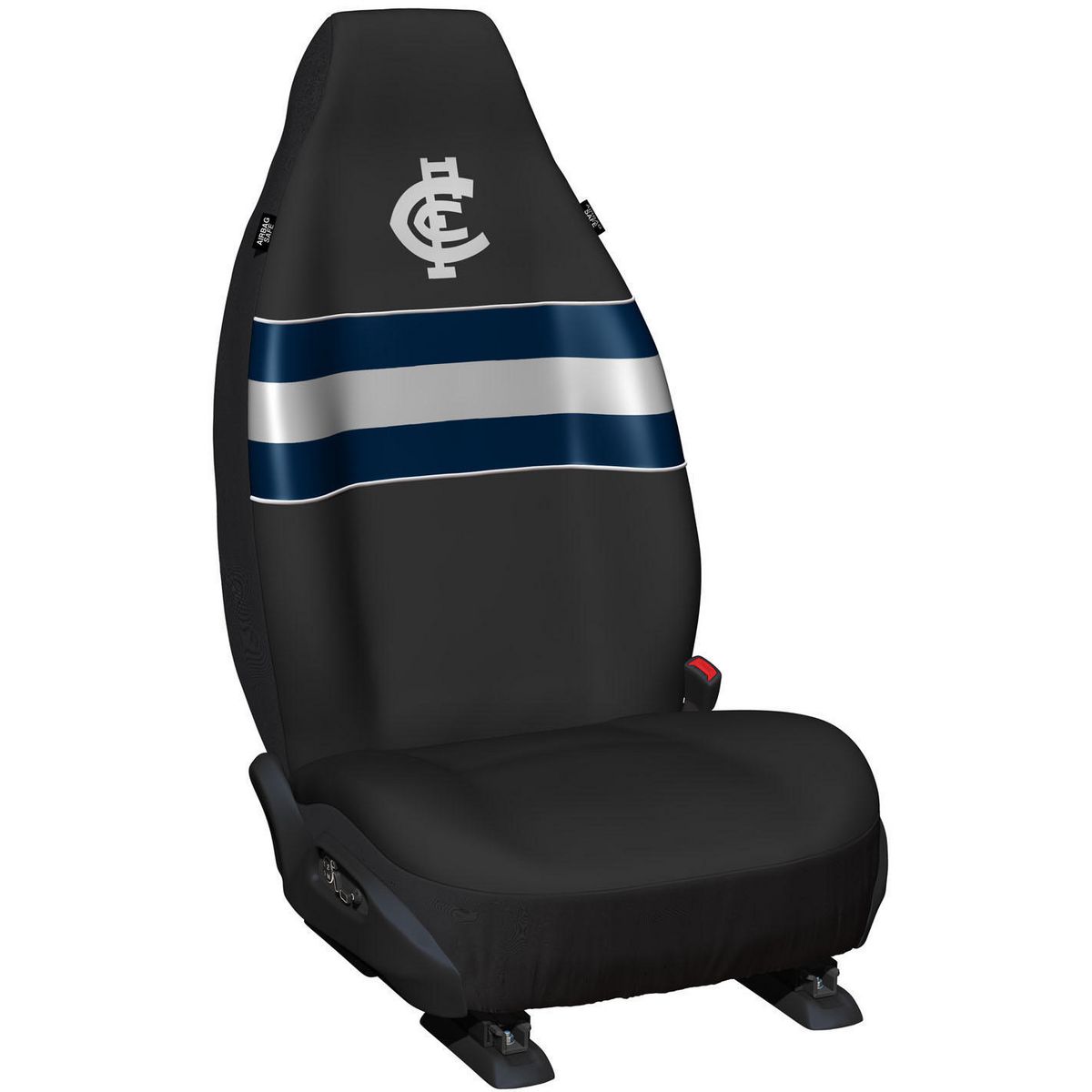 AFL Front Car Seat Covers Polyester, Black/Blue - Pair PPAFLCAR6/2