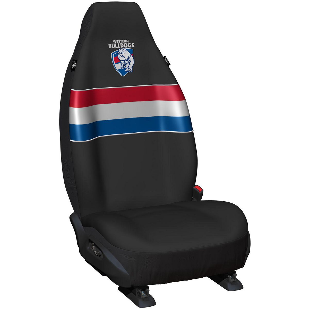AFL Front Car Seat Covers Polyester, Black/Red - Pair PPAFLBUL6/2