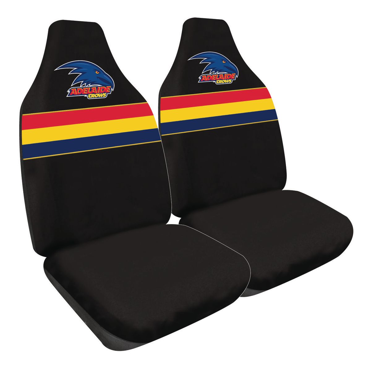 AFL Front Car Seat Covers Polyester, Black/Red - Pair PPAFLCRO6/2