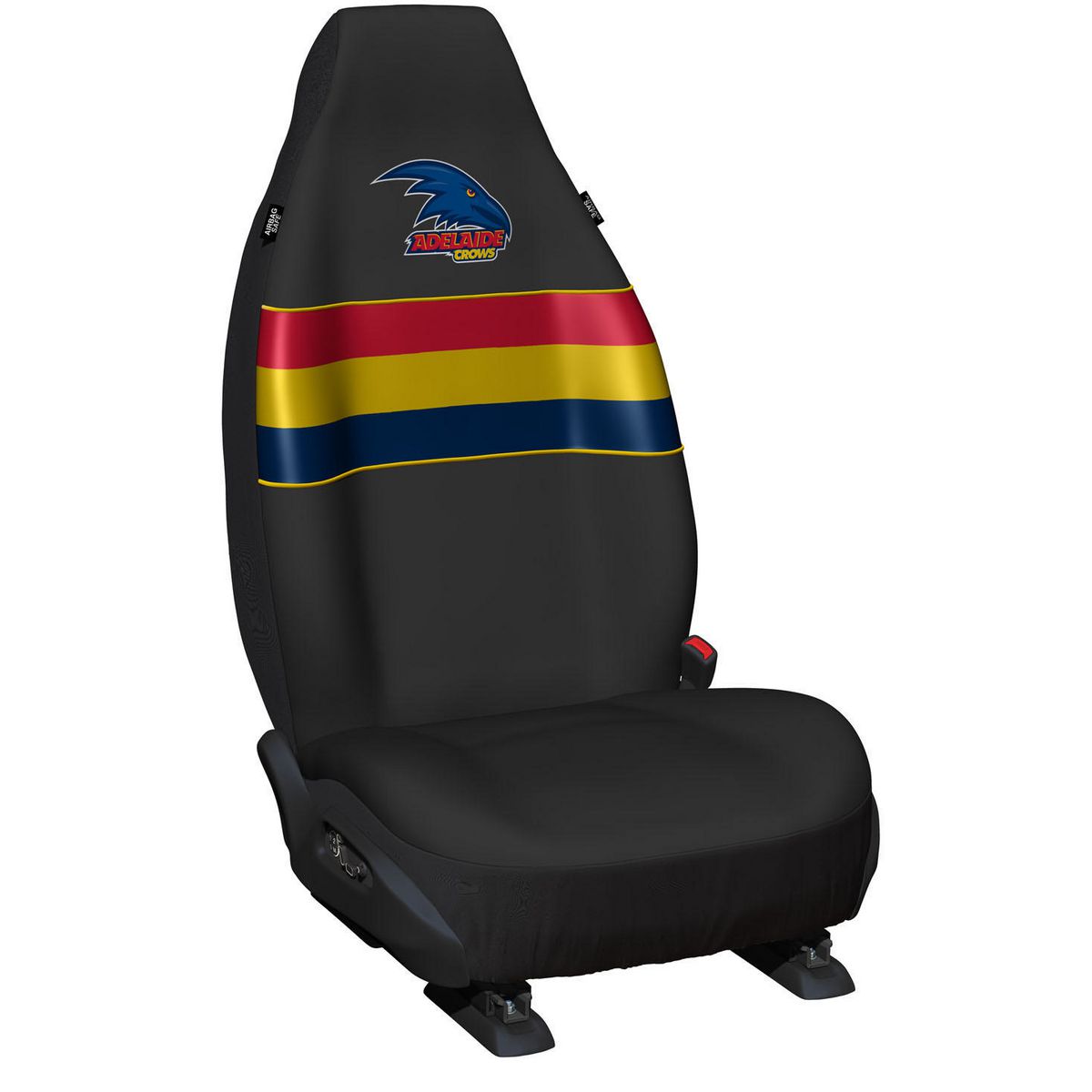AFL Front Car Seat Covers Polyester, Black/Red - Pair PPAFLCRO6/2