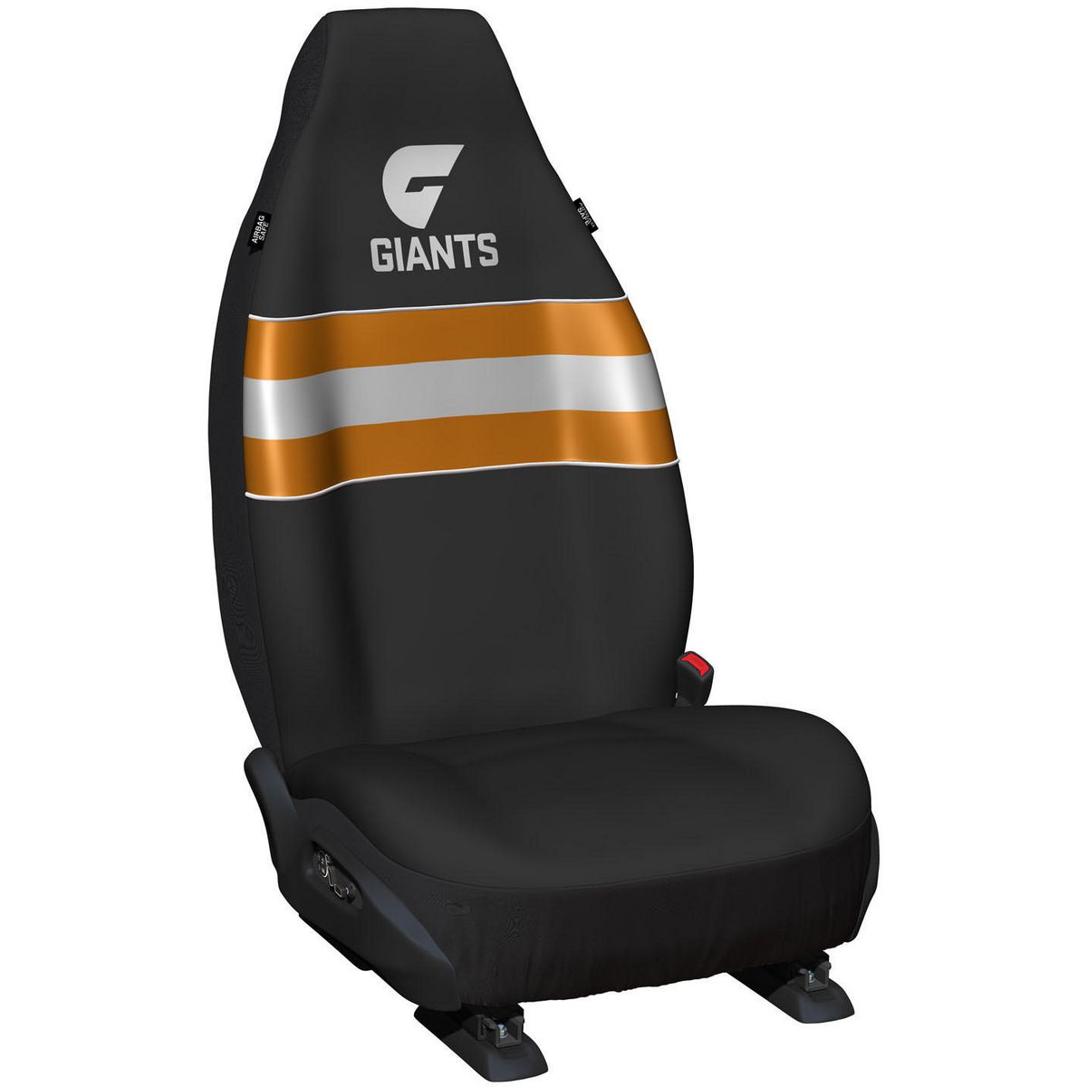 AFL Front Car Seat Covers Polyester, Black/Orange - Pair PPAFLGWS6/2