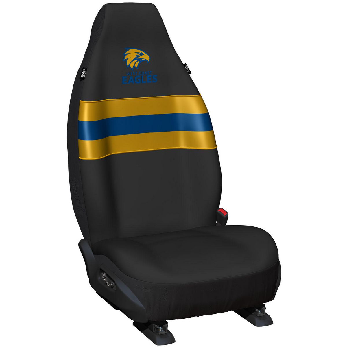 AFL Front Car Seat Covers Polyester, Black/Yellow - Pair PPAFLEAG6/2