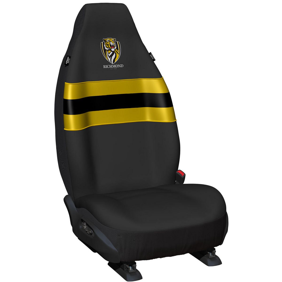 AFL Front Car Seat Covers Polyester, Black/Yellow - Pair PPAFLRIC6/2