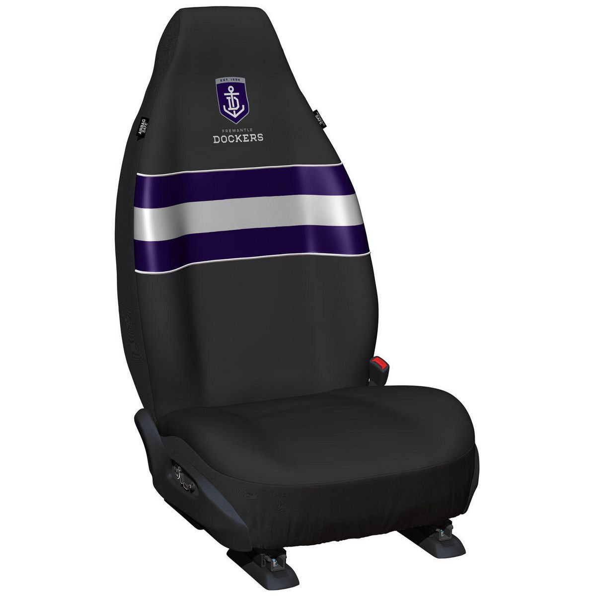 AFL Front Car Seat Covers Polyester, Black/Purple - Pair PPAFLFRE6/2