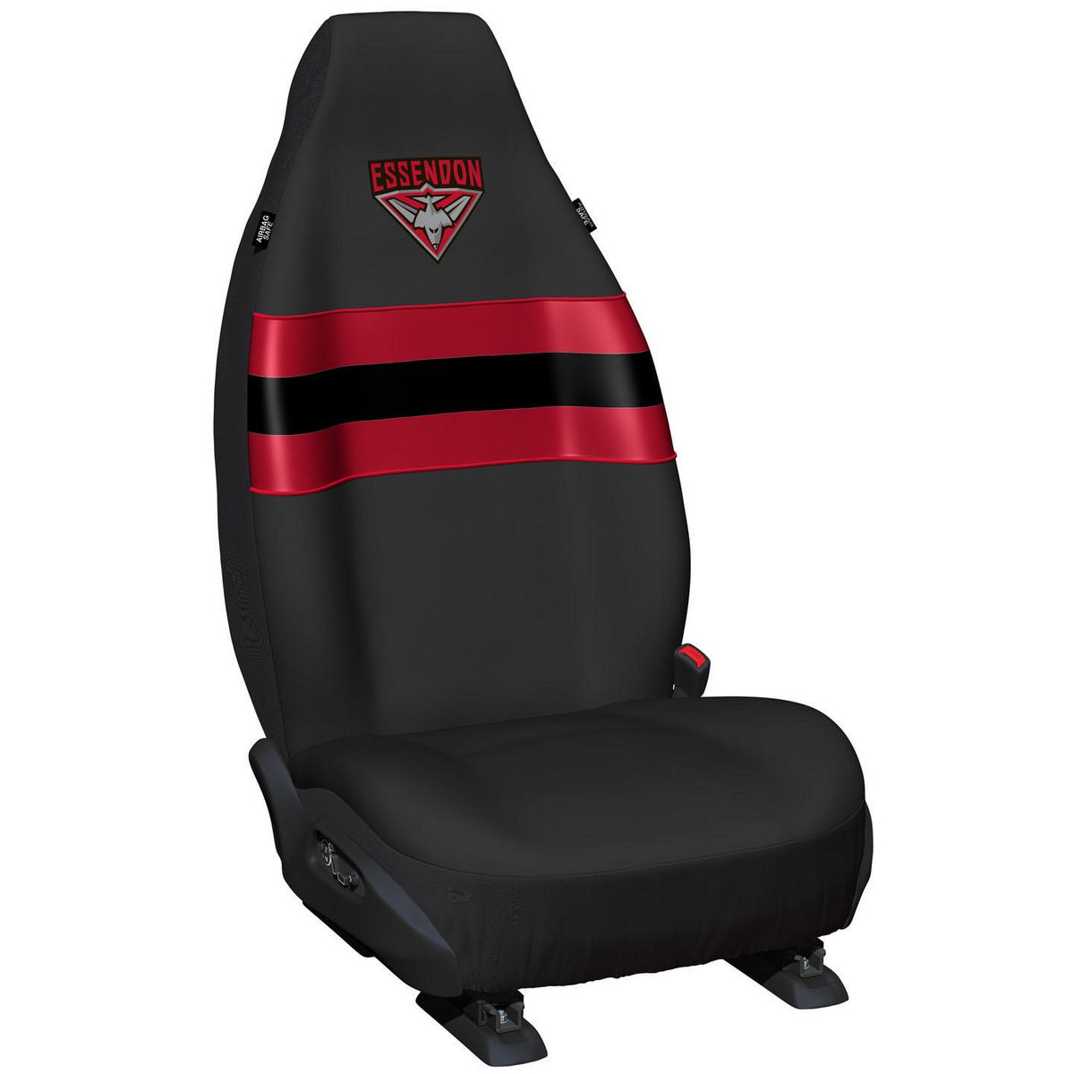 AFL Front Car Seat Covers Polyester, Black/Red - Pair PPAFLESS6/2