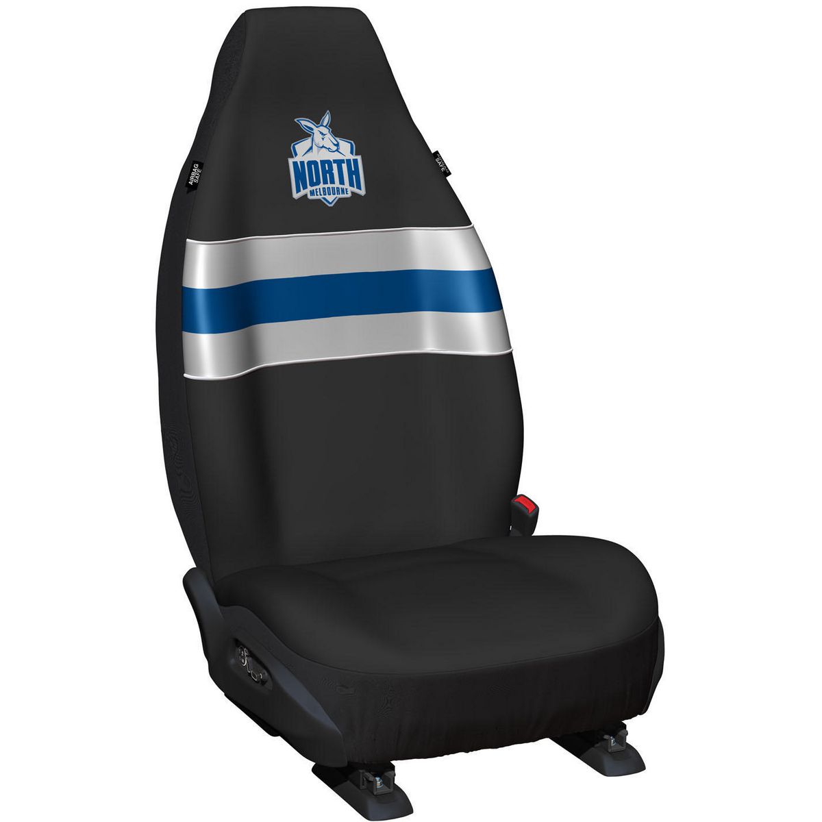 AFL Front Car Seat Covers Polyester, Black/White - Pair PPAFLKAN6/2
