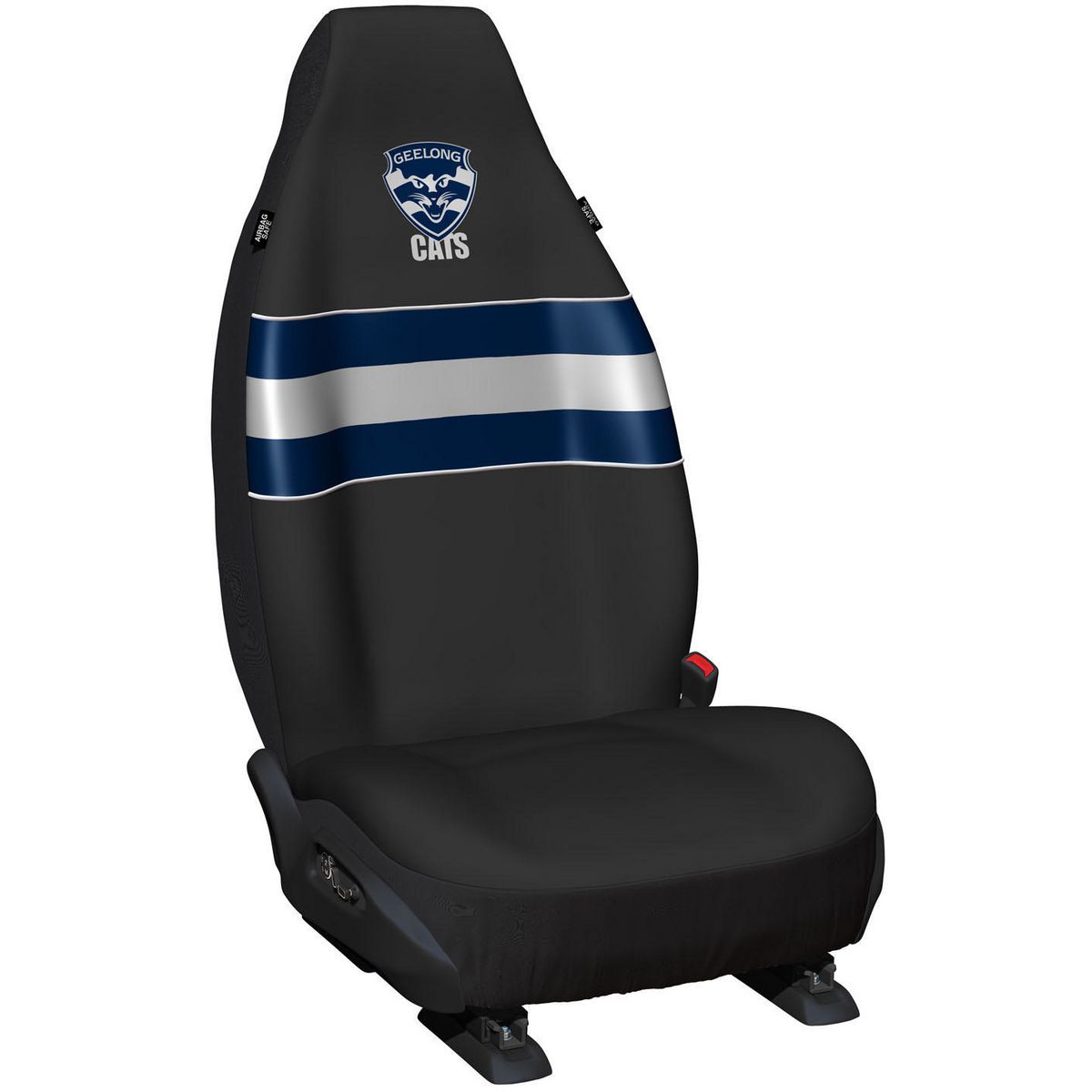 AFL Front Car Seat Covers Polyester, Black/Blue - Pair PPAFLGEE6/2