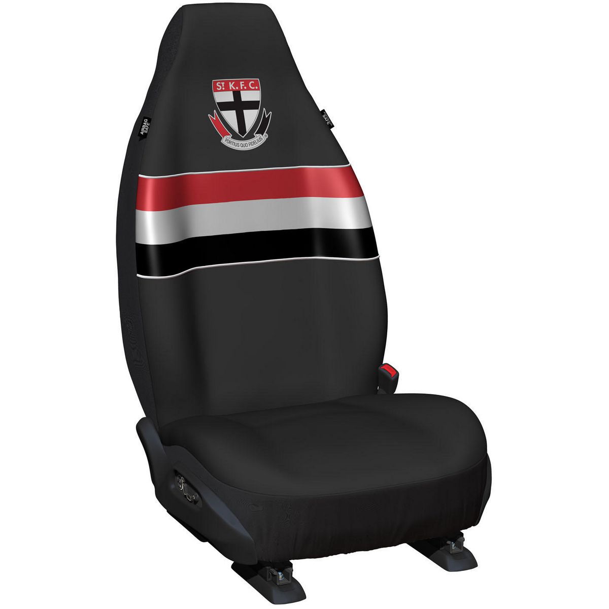 AFL Front Car Seat Covers Polyester, Black/Red - Pair PPAFLSTK6/2