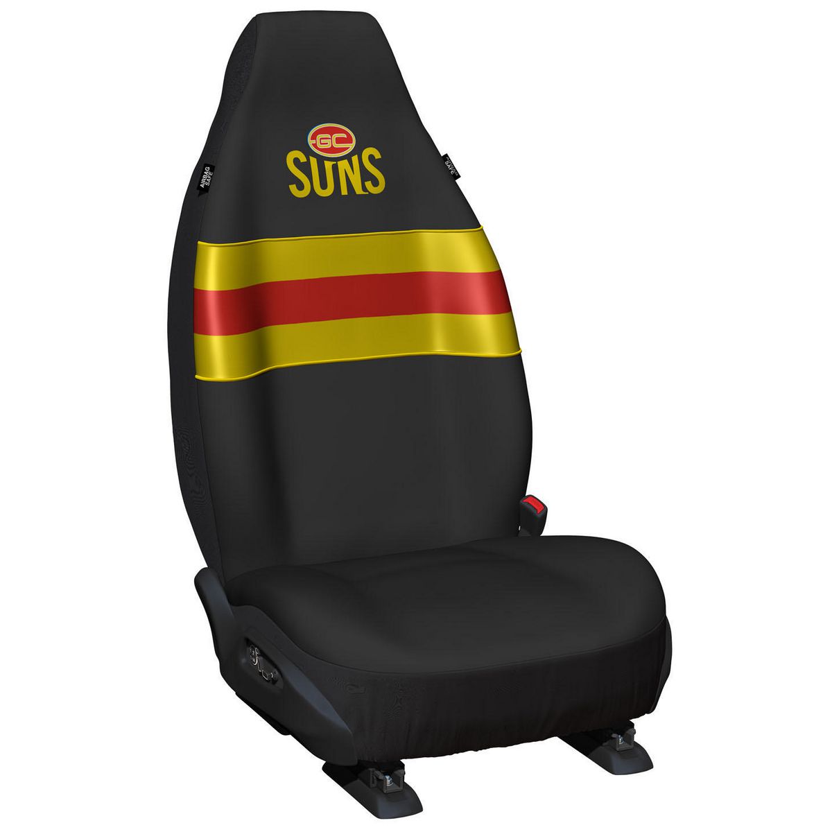 AFL Front Car Seat Covers Polyester, Black/Yellow - Pair MHAFLGGS6/2