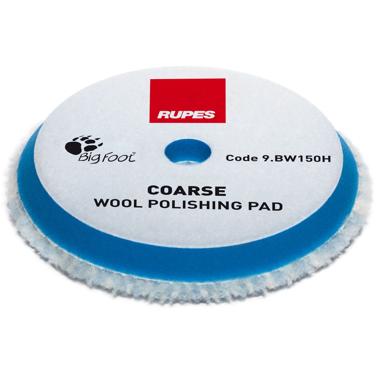 Rupes Wool Polishing Pad D-A Coarse Blue 130/145mm 1Pk 9.BW150H/1
