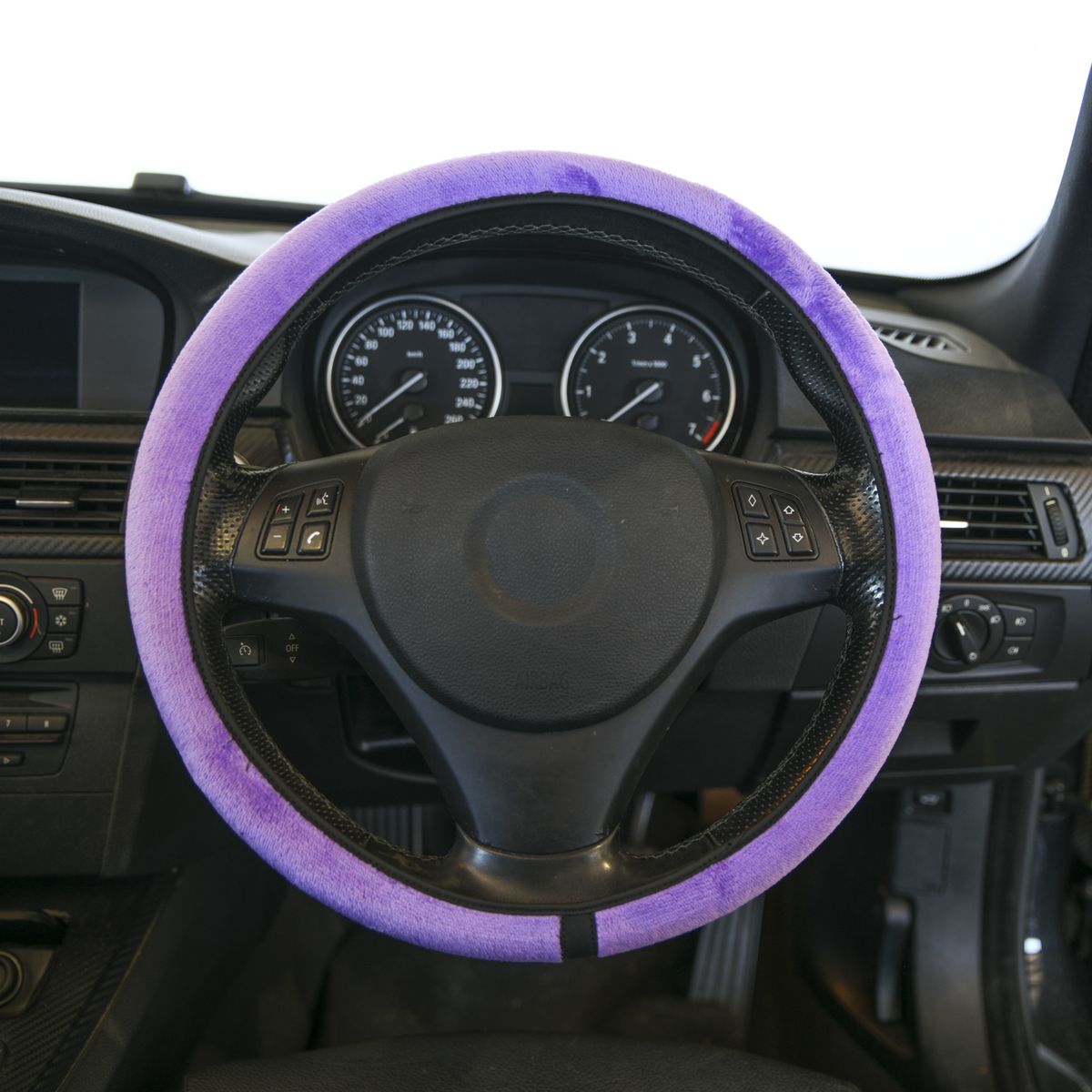 Gearup Steering Wheel Cover 36.8 x 39.4cm - Purple Purr GUSWCFLPP