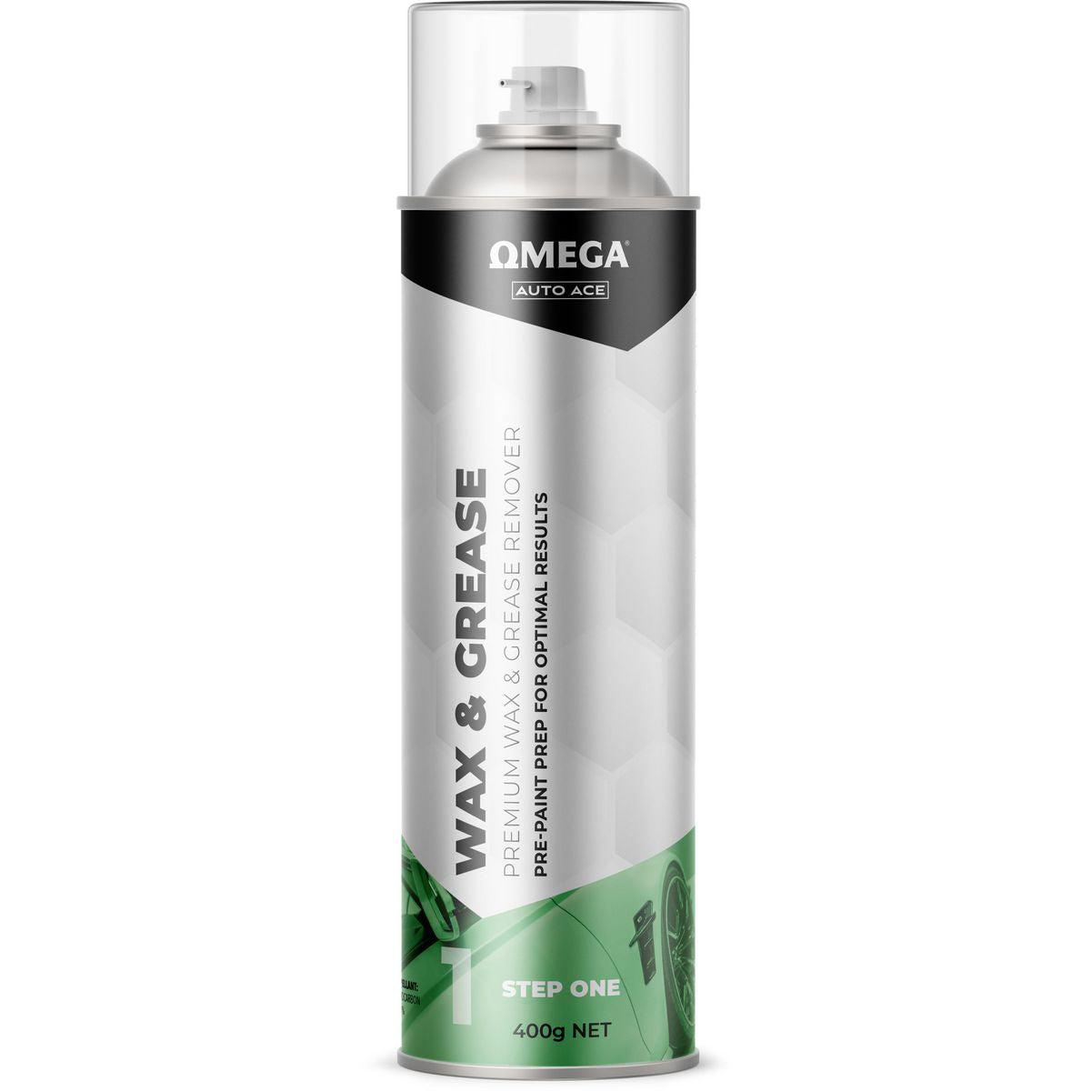 Omega Wax & Grease Remover Aerosol Spray 400g AA-WGR400G
