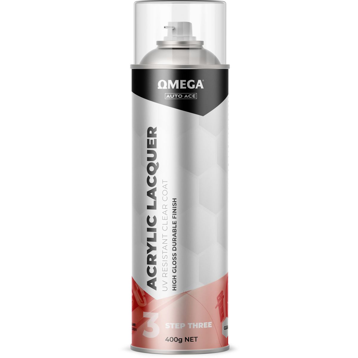 Omega 1K Clear Top Coat Aerosol Spray 400g AA-TCC400G