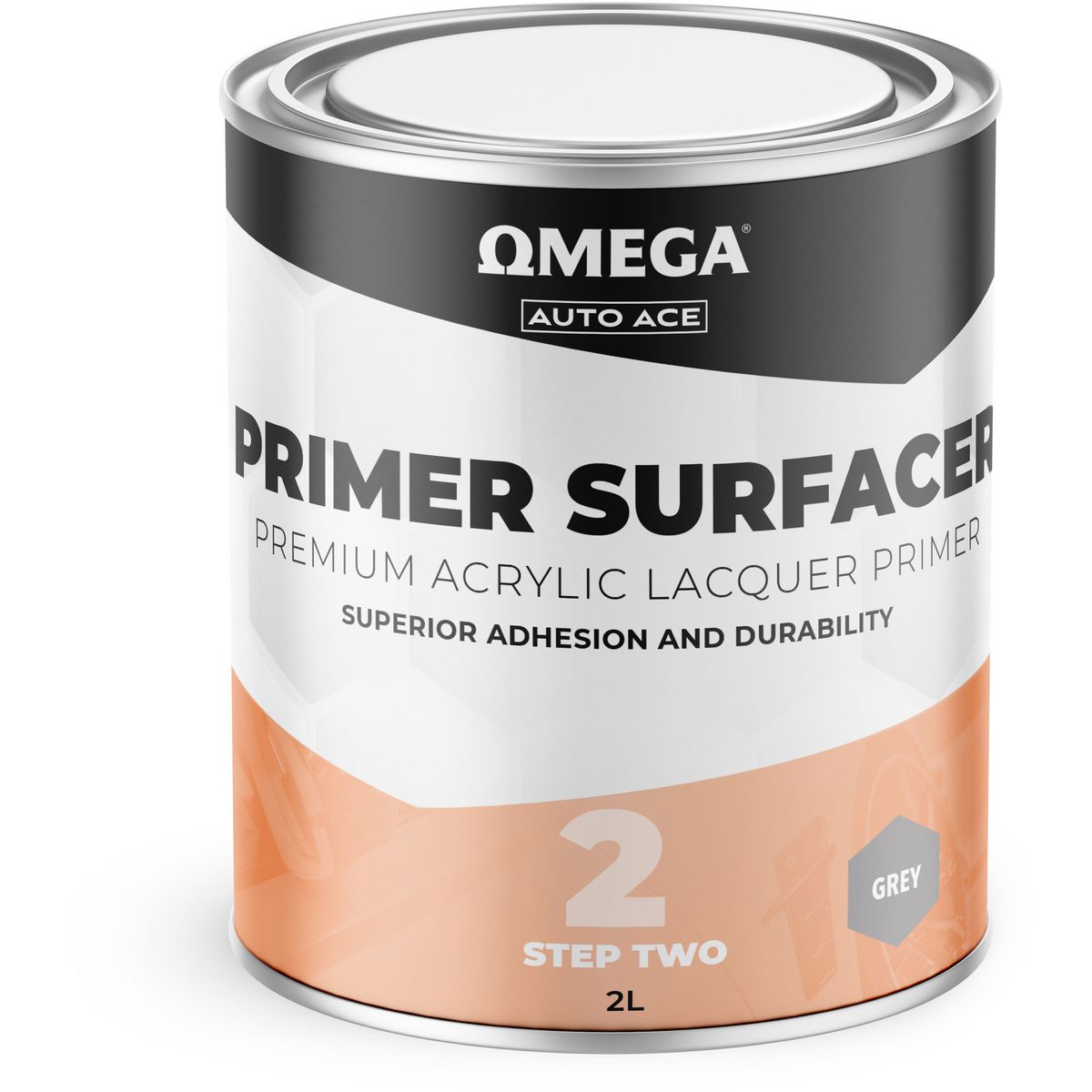 Omega Premium Acrylic Lacquer Primer Surfacer Grey 2L AA-APSG2L