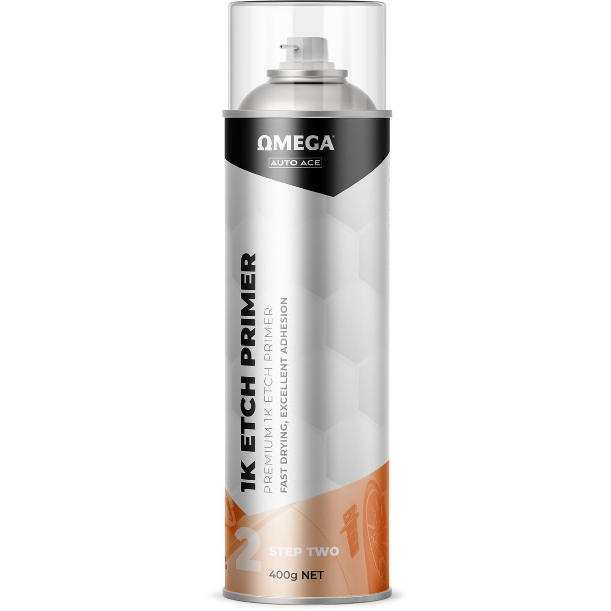 Omega 1K Etch Primer Aerosol Spray 400g AA-ETP400G