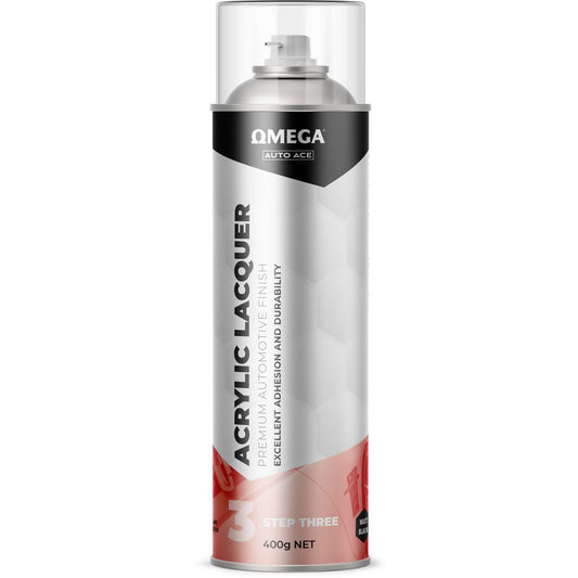 Omega Premium Acrylic Lacquer Matte Finish Black 400g AA-ALMB400G