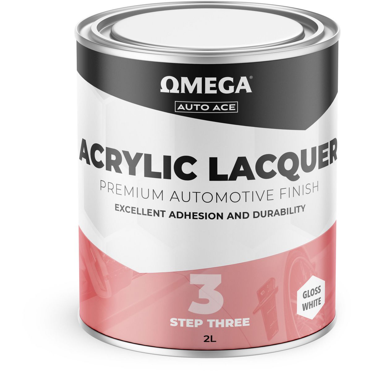 Omega Premium Acrylic Lacquer Gloss Finish White 2L AA-ALGW2L