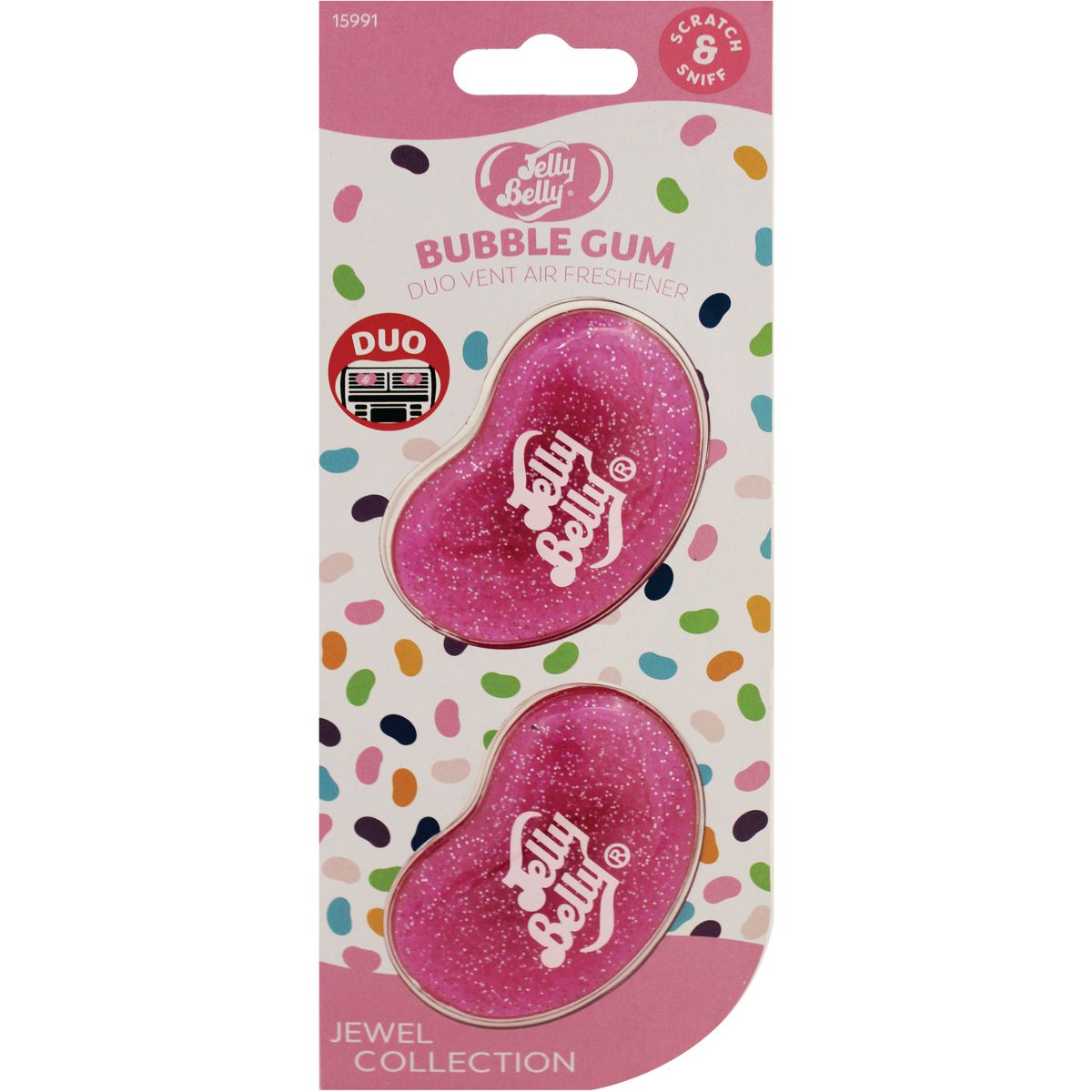 Jelly Belly Jewel Duo Vent Bubble Gum Car Air Freshener E303519300