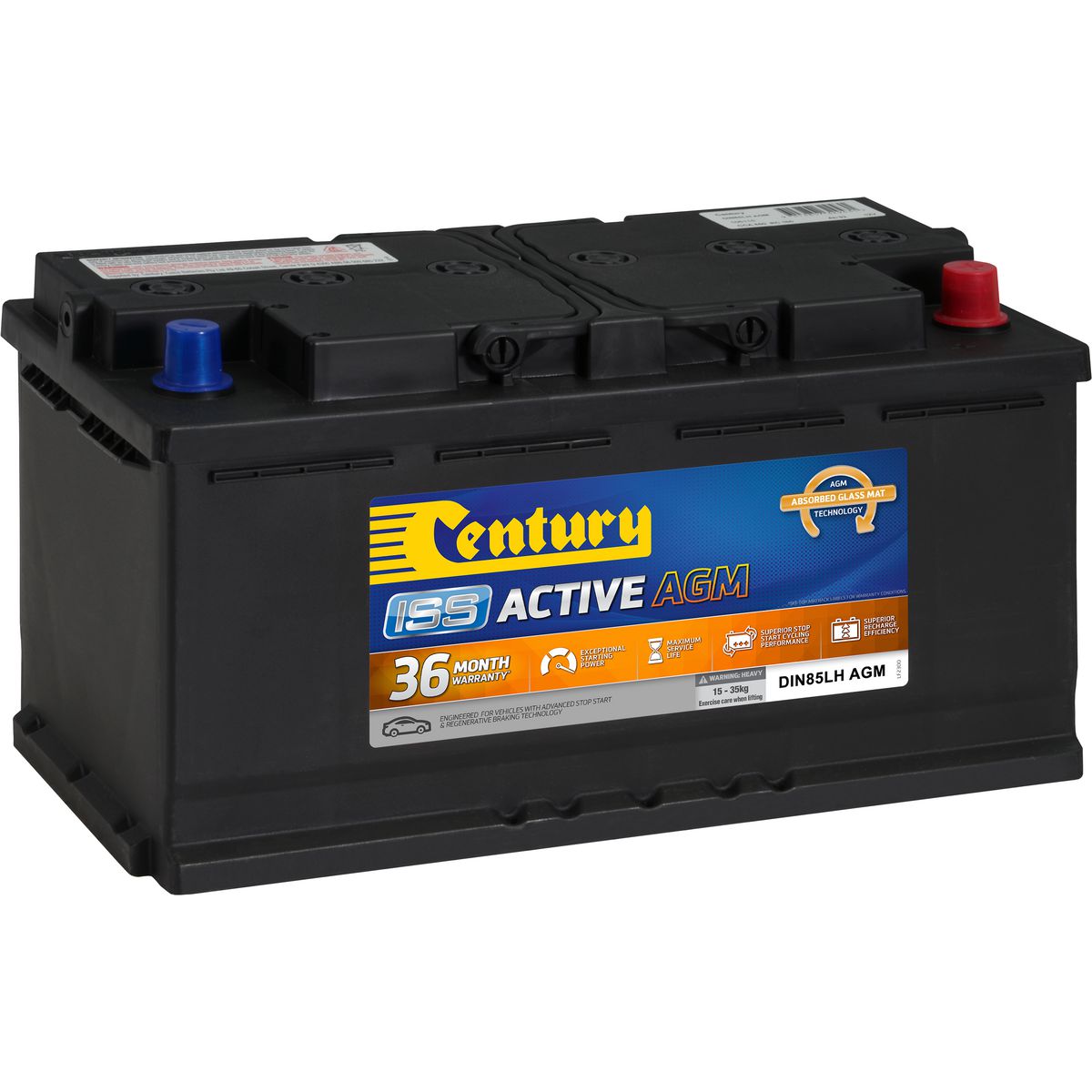 Century Batteries Century Hybrid & Iss Battery 106125 DIN85LH AGM