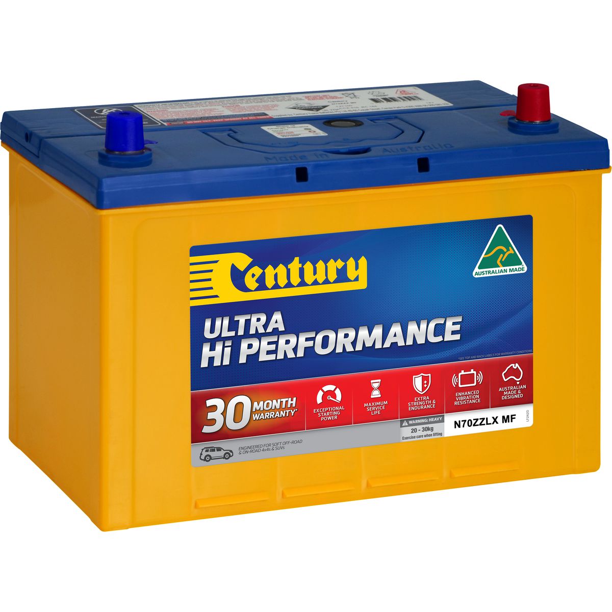 Century Batteries Battery 4X4 30M 127121 N70ZZLXMF