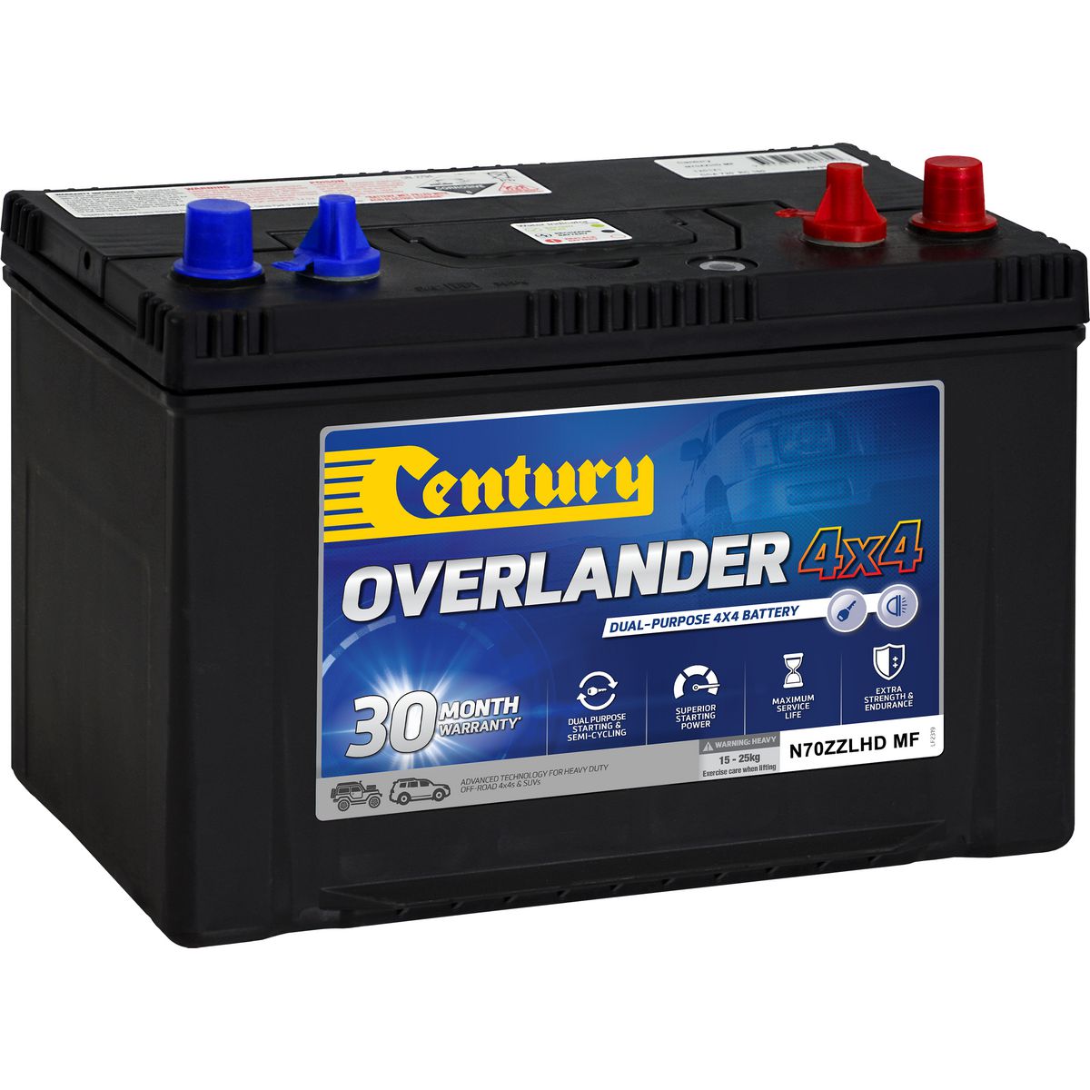 Century Batteries Battery Overlander 4X4 -125135 N70ZZLHD MF