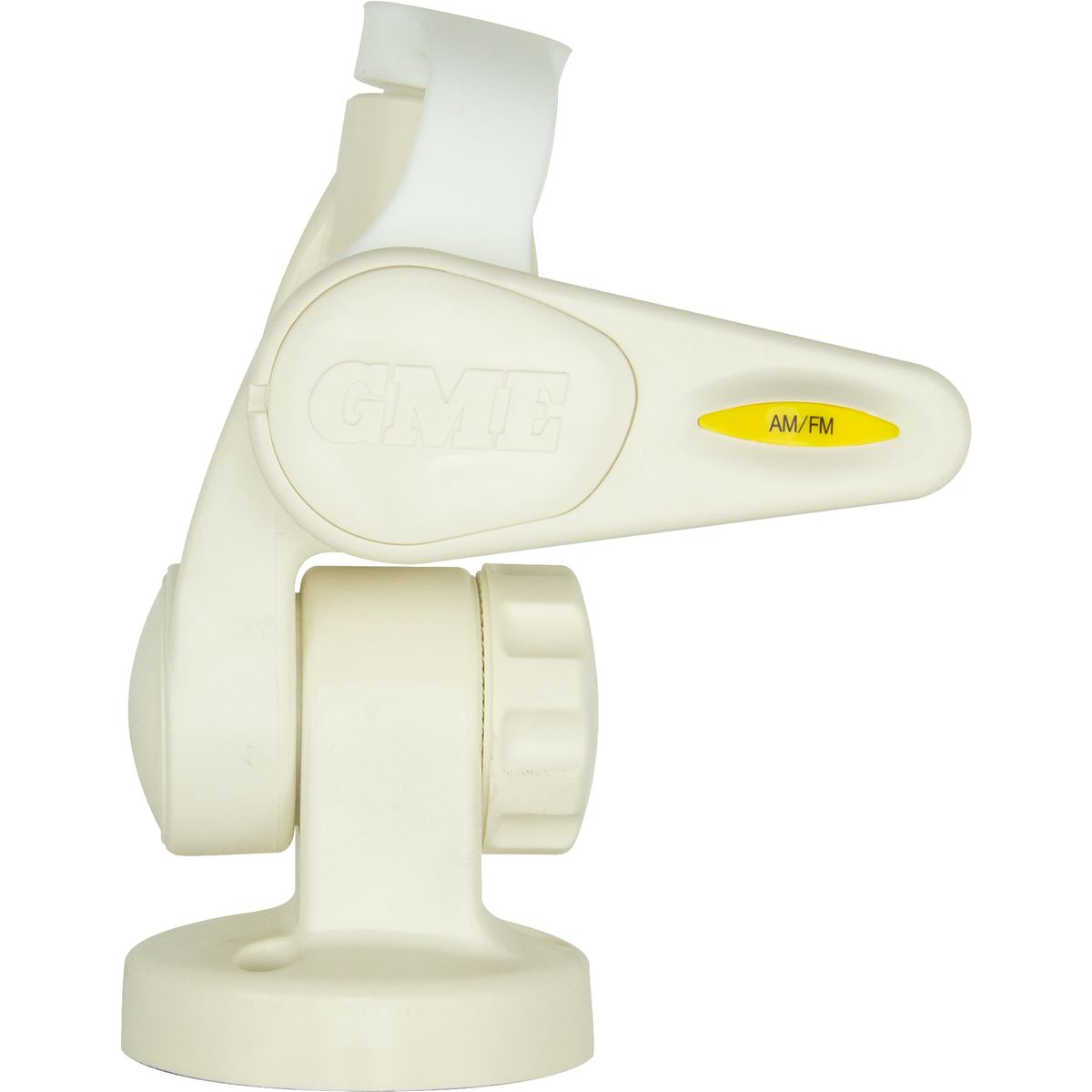 GME Antenna Base Round Double Swivel with lead - Suit AW36xx whips - White ABL014