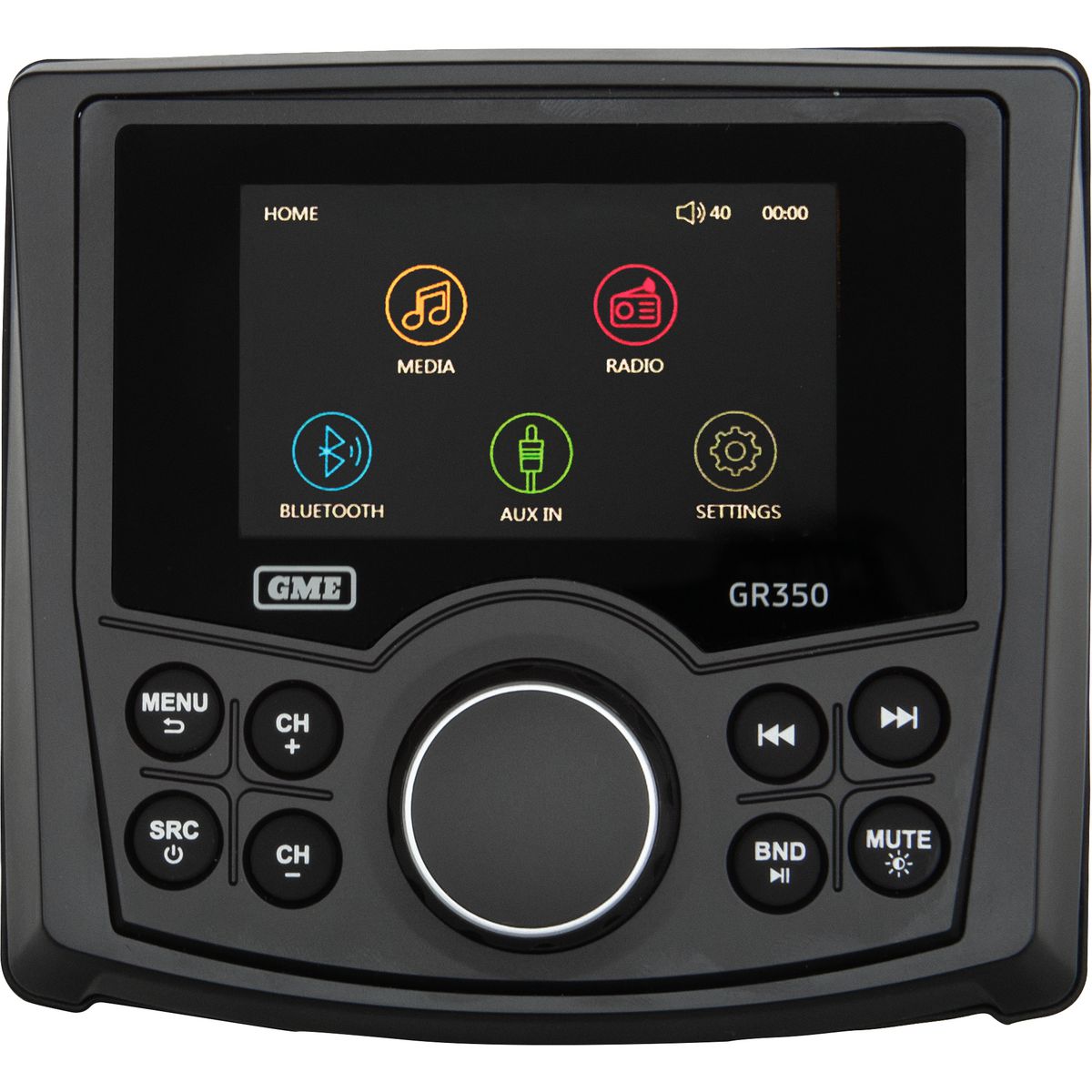 GME Marine Stereo Black Bluetooth AM/FM GR350BTB