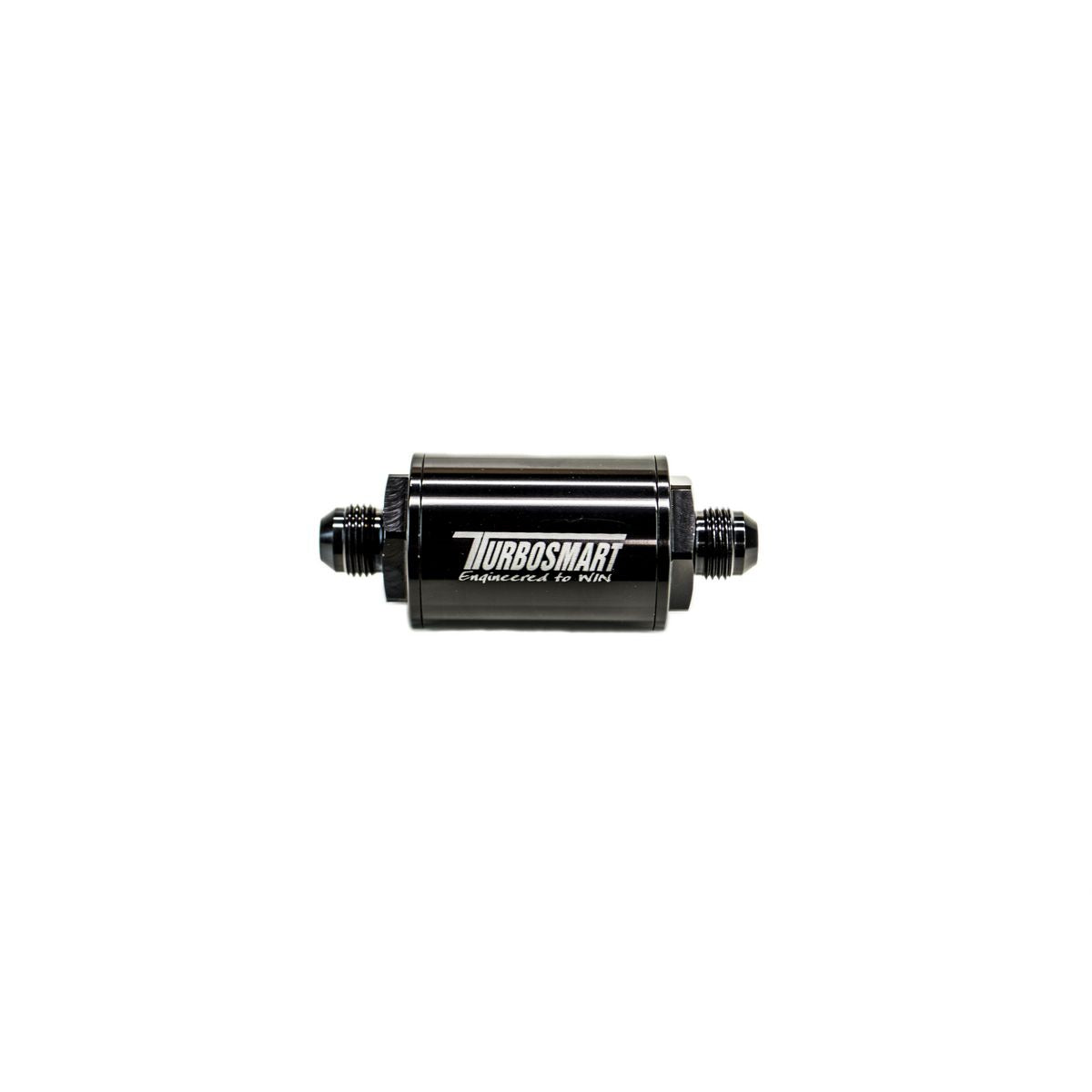Turbosmart Turbosmart Billet Inline Fuel Filter 1.75x3.825" -8 AN Male (Black)