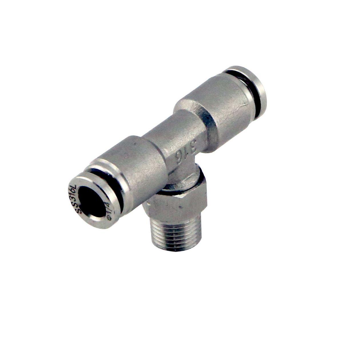 Turbosmart 1/8" NPT Tee Pushloc Fitting SS 6mm