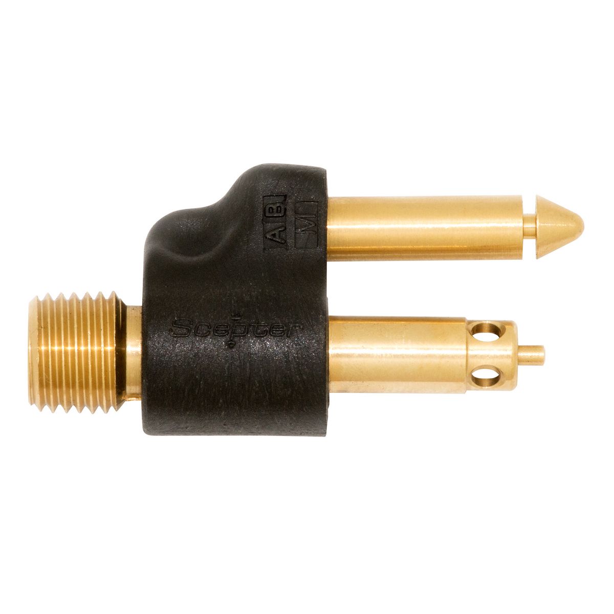 Scepter 1/4In Npt Brass Male Tank Connector 1998 And Newer Style Engines; Two Prong Clip Style 5837