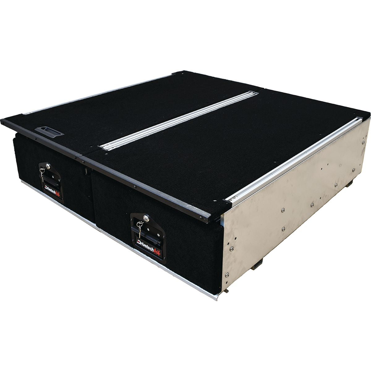 Drivetech 4X4 Vehicle Drawer - Twin Aluminium 1000 Inc. Fridge Slide DT-DS1000T