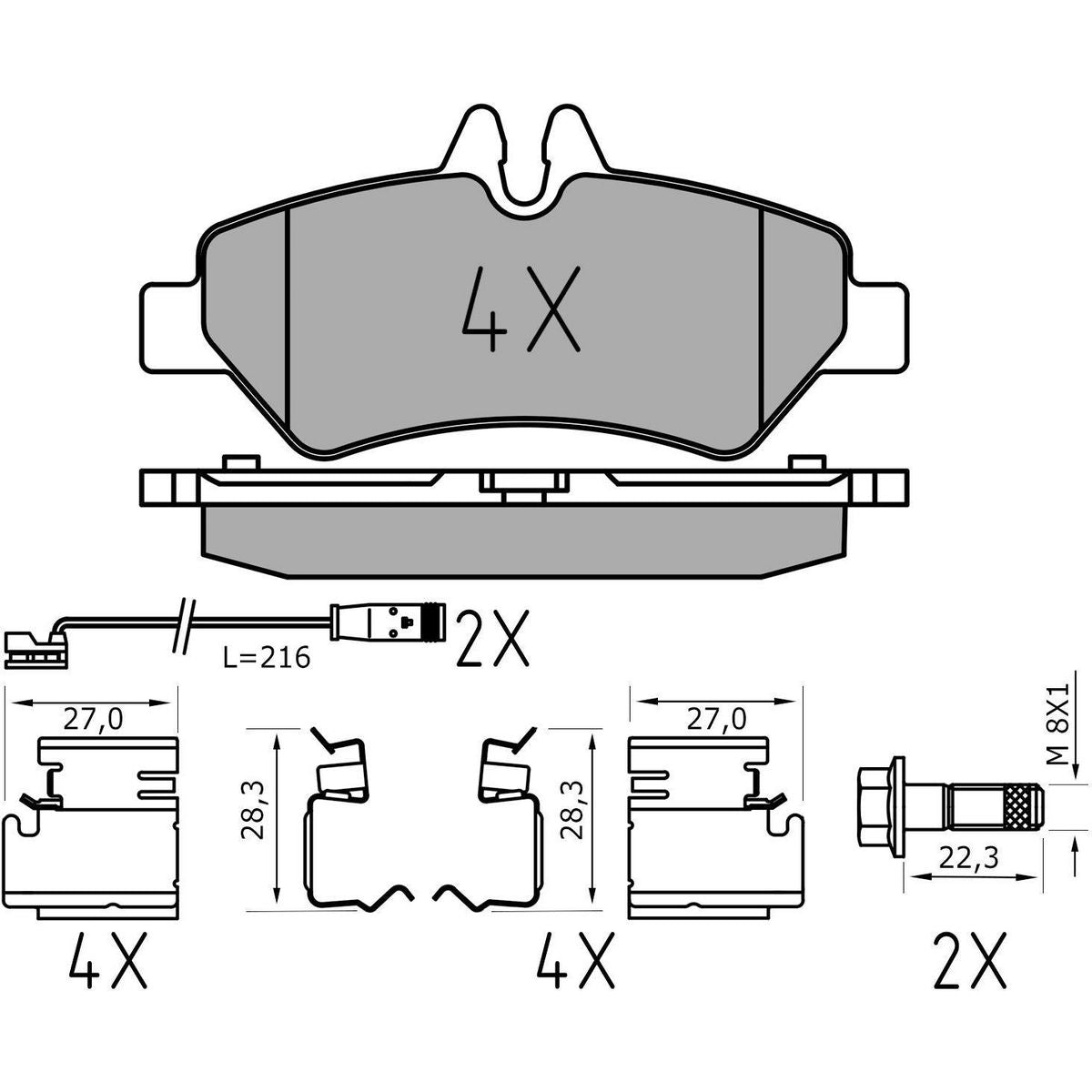 MEYLE Brake Pad Set 025 291 9019/PD